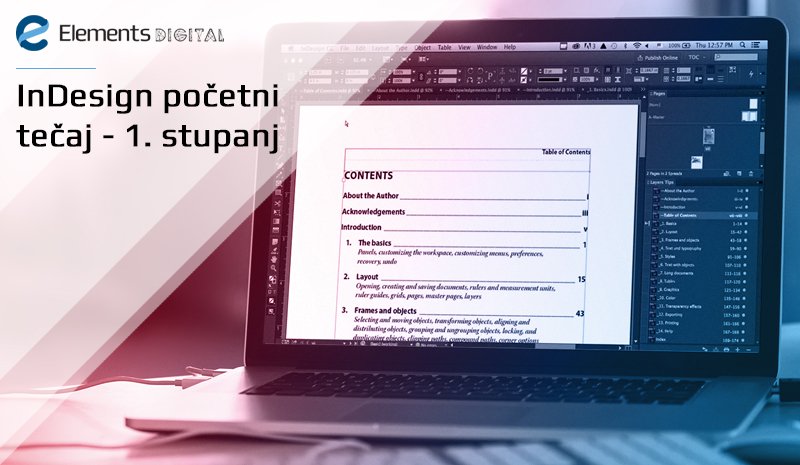 InDesign početni tečaj - 1. stupanj InDesign početni tečaj - 1. stupanj