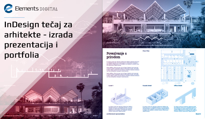 InDesign tečaj za arhitekte - izrada prezentacija i portfolia
