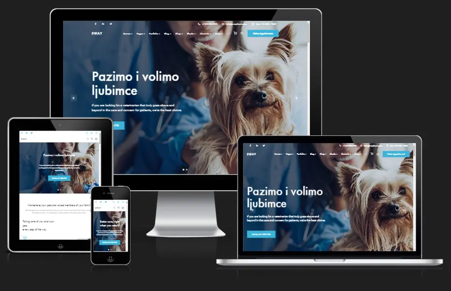 web stranica za veterinarsku ordinaciju