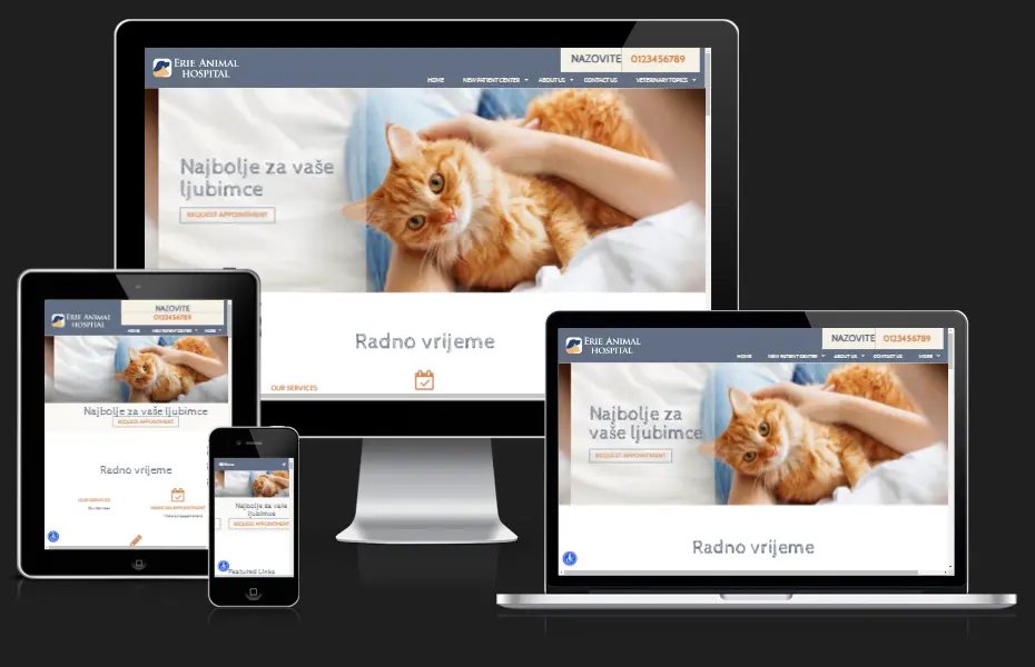 web stranica za veterinarsku ordinaciju